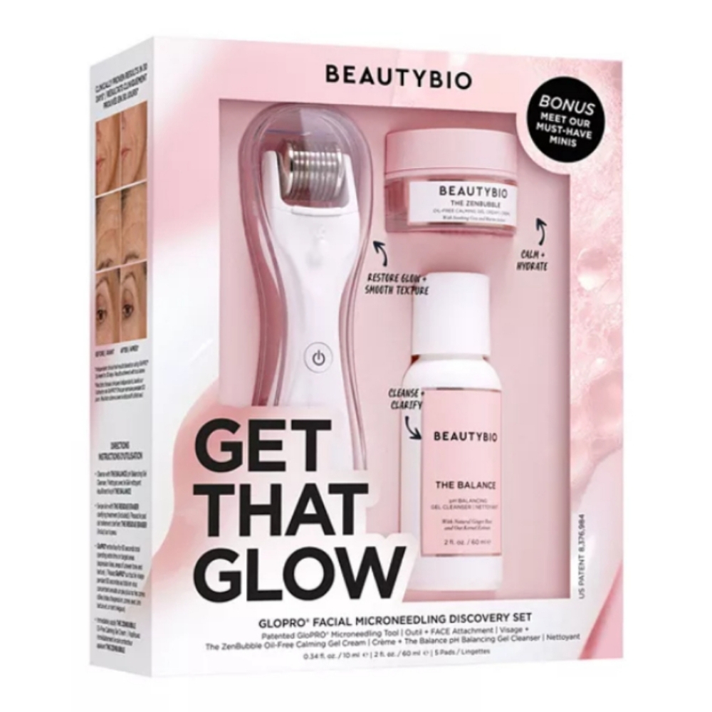 Beauty Bio Microneedle, Zen Bubble Moisturizer, & The Balance Cleanser Set